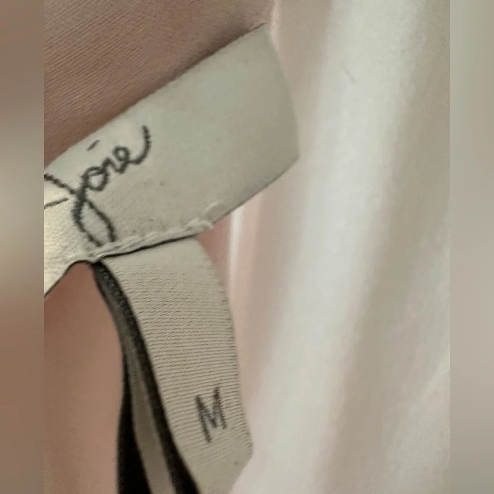 NEW Joie Tie Bow Long Puffed Sleeve Silk Blouse Medium $278 Retail - Picture 11 of 11